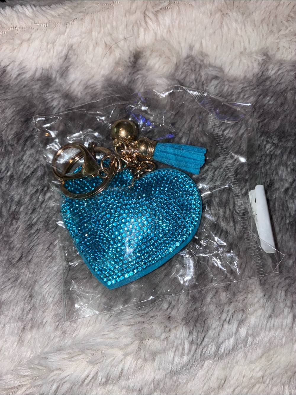 Heart Crystal Keychain with Tassel